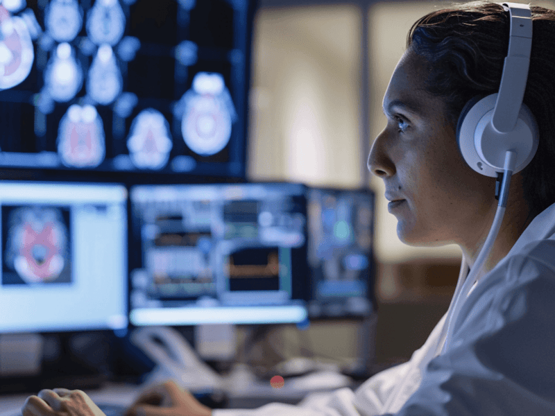 Doctor is a radiography room